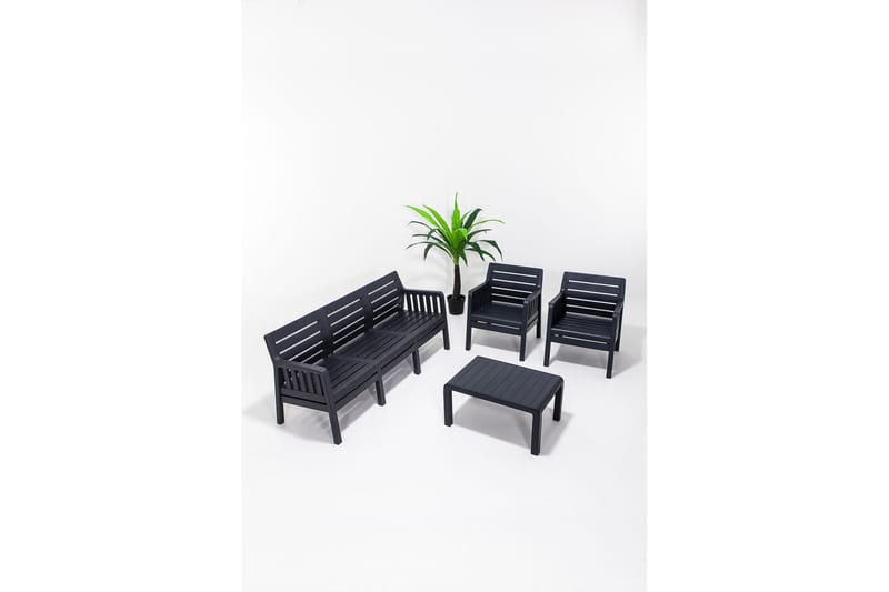 Desi Soffgrupp Utomhus  5-sits Svart - Utemöbler - Utegrupp - Loungegrupp