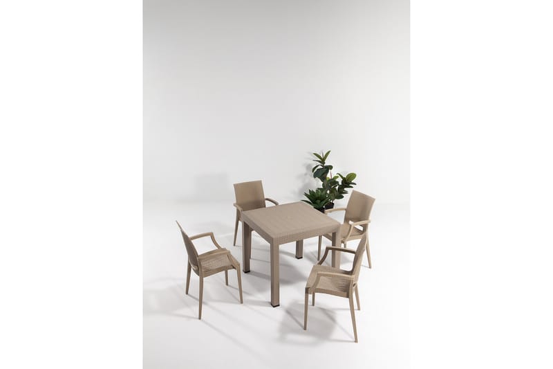 Dominika Matgrupp Utomhus 4-sits Brun - Utemöbler - Utegrupp - Matgrupper utomhus
