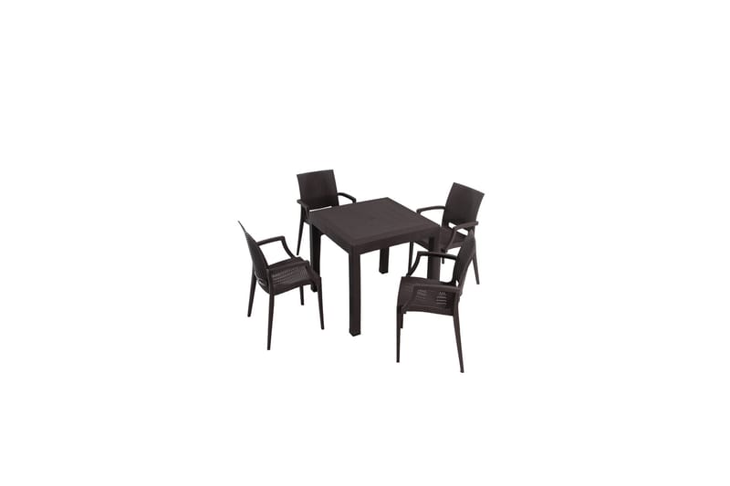 Dominika Matgrupp Utomhus 4-sits Mörkbrun - Utemöbler - Utegrupp - Matgrupper utomhus