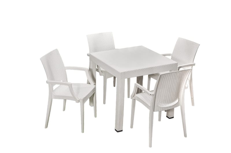Dominika Matgrupp Utomhus 4-sits Vit - Utemöbler - Utegrupp - Matgrupper utomhus