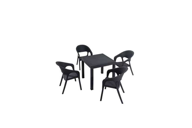 Doug Matgrupp Utomhus 4-sits Svart - Utemöbler - Utegrupp - Matgrupper utomhus