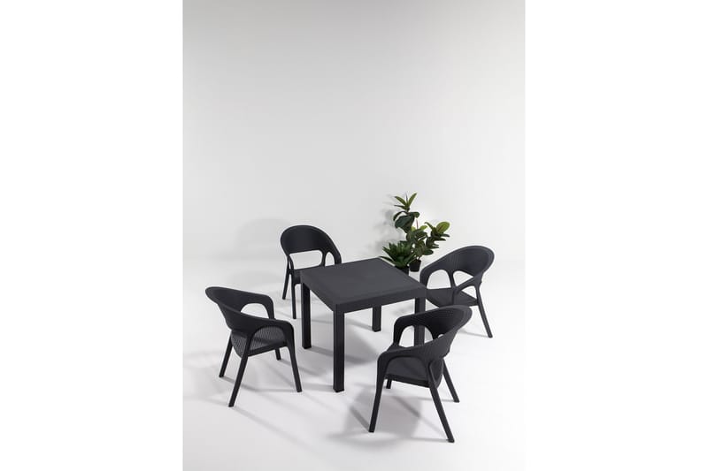 Doug Matgrupp Utomhus 4-sits Svart - Utemöbler - Utegrupp - Matgrupper utomhus