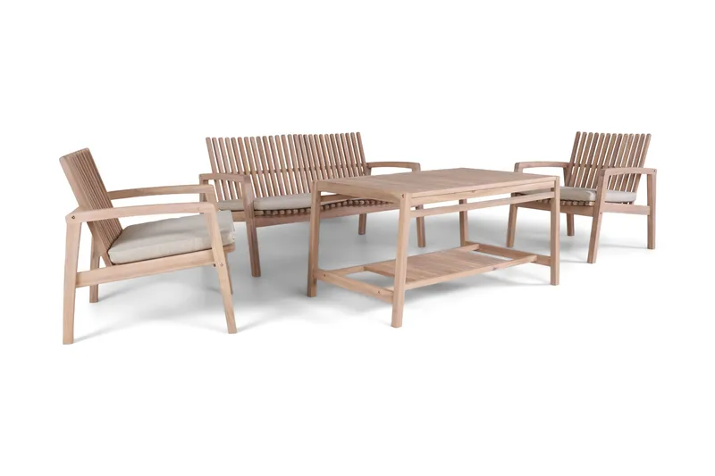 Elkest Loungegrupp Utomhus - Beige - Utemöbler - Utegrupp - Loungegrupp