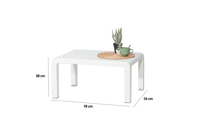 Elvor Soffgrupp Utomhus  2-sits Vit - Utemöbler - Utegrupp - Loungegrupp