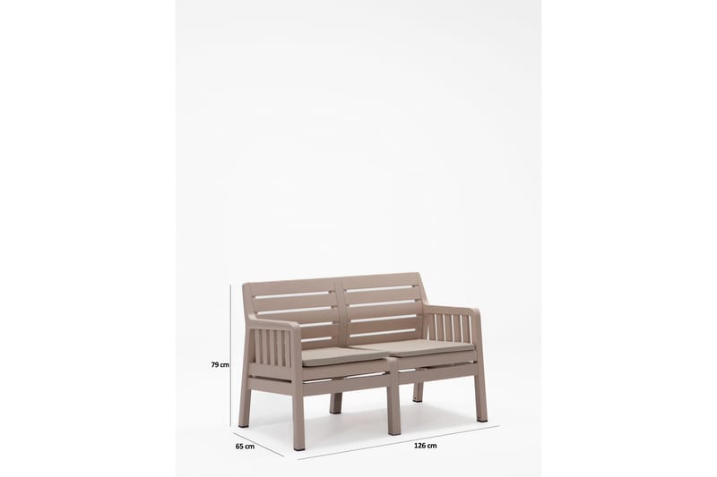 Elvor Soffgrupp Utomhus  4-sits Brun - Utemöbler - Utegrupp - Loungegrupp