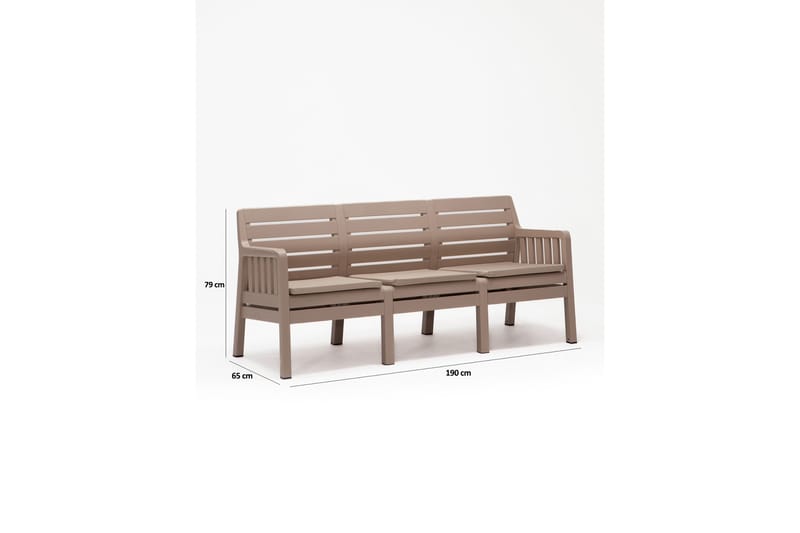 Elvor Soffgrupp Utomhus  5-sits Brun - Utemöbler - Utegrupp - Loungegrupp