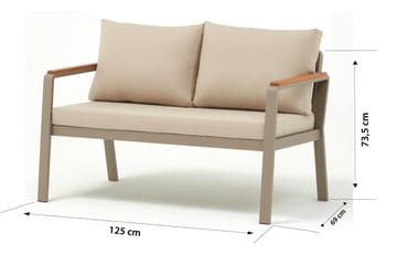 Estra Loungegrupp utomhus - Beige - Utemöbler - Utegrupp - Loungegrupp
