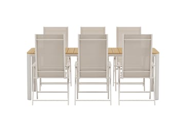 Etna Matbord Utomhus 90x210 cm med 6 Levanzo Karmstol - Utemöbler - Utegrupp - Matgrupper utomhus