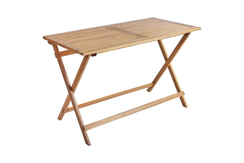 Fällbara utemöbler Prossedi - Beige, ljust trä - Utemöbler - Utegrupp - Matgrupper utomhus