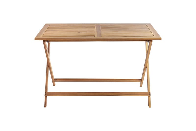 Fällbara utemöbler Prossedi - Beige, ljust trä - Utemöbler - Utegrupp - Matgrupper utomhus