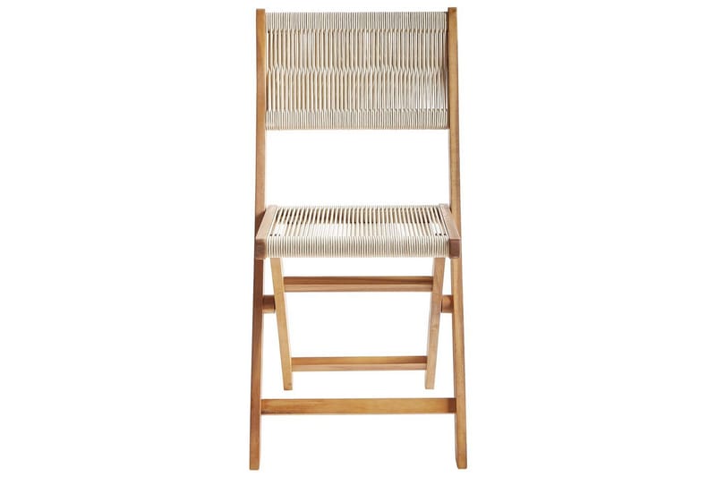 Fällbara utemöbler Prossedi - Beige, ljust trä - Utemöbler - Utegrupp - Matgrupper utomhus