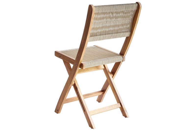 Fällbara utemöbler Prossedi - Beige, ljust trä - Utemöbler - Utegrupp - Matgrupper utomhus