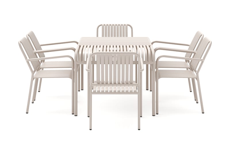 Gardeno Matgrupp Utomhus 150 cm med 6 Gardeno Stolar Beige - Comfort Garden - Utemöbler - Utegrupp - Matgrupper utomhus