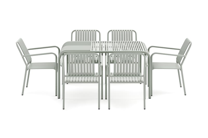 Gardeno Matgrupp Utomhus 150 cm med 6 Gardeno Stolar Grön - Comfort Garden - Utemöbler - Utegrupp - Matgrupper utomhus