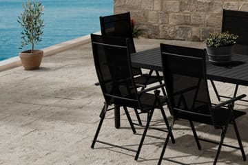 Giardini Matbord Utomhus 90x200 cm med 6 Levanzo Karmstol - Utemöbler - Utegrupp - Matgrupper utomhus