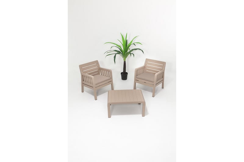 Hazim Soffgrupp Utomhus  2-sits Brun - Utemöbler - Utegrupp - Loungegrupp
