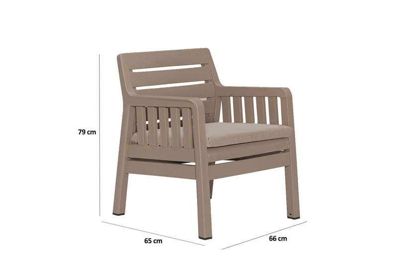 Hazim Soffgrupp Utomhus  2-sits Brun - Utemöbler - Utegrupp - Loungegrupp