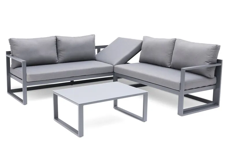 Loungegrupp Utomhus Hillerstorp Lundamo Grå - Grå - Utemöbler - Utegrupp - Loungegrupp