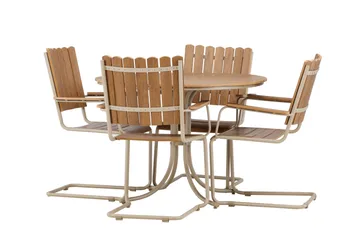 Holmsund Matgrupp Utomhus 4-sits - Beige - Utemöbler - Utegrupp - Matgrupper utomhus