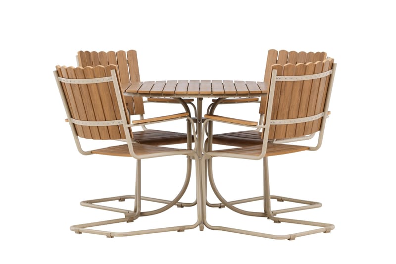 Holmsund Matgrupp Utomhus 4-sits - Beige - Utemöbler - Utegrupp - Matgrupper utomhus