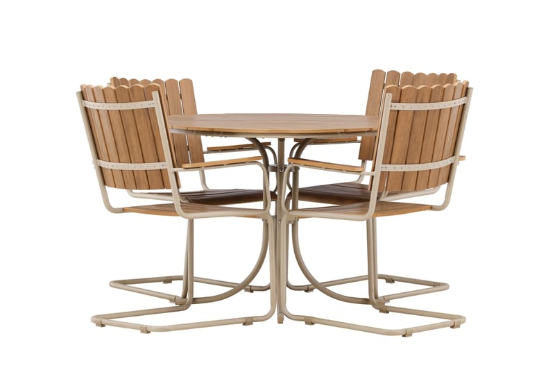 Holmsund Matgrupp Utomhus 4-sits - Beige - Utemöbler - Utegrupp - Matgrupper utomhus