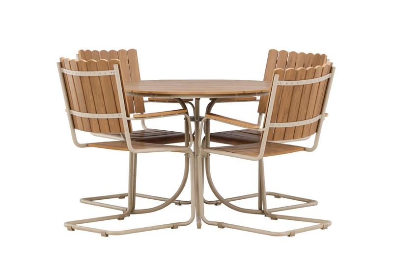 Holmsund Matgrupp Utomhus 4-sits - Beige - Utemöbler - Utegrupp - Matgrupper utomhus