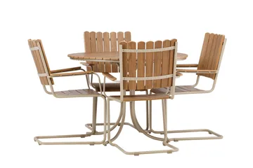Holmsund Matgrupp Utomhus 4-sits - Beige - Utemöbler - Utegrupp - Matgrupper utomhus