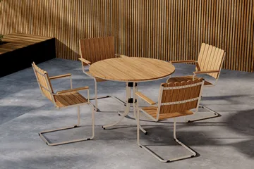 Holmsund Matgrupp Utomhus 4-sits - Beige - Utemöbler - Utegrupp - Matgrupper utomhus
