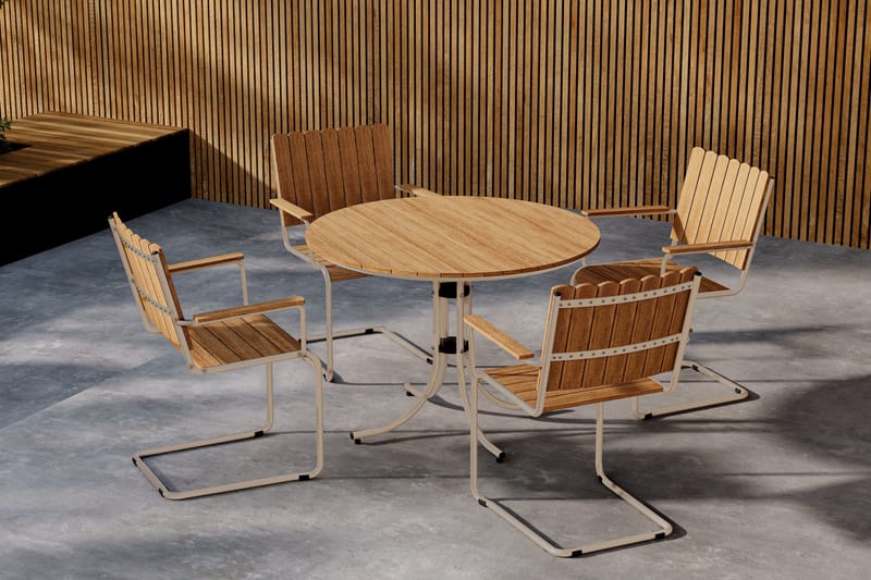 Holmsund Matgrupp Utomhus 4-sits - Beige - Utemöbler - Utegrupp - Matgrupper utomhus