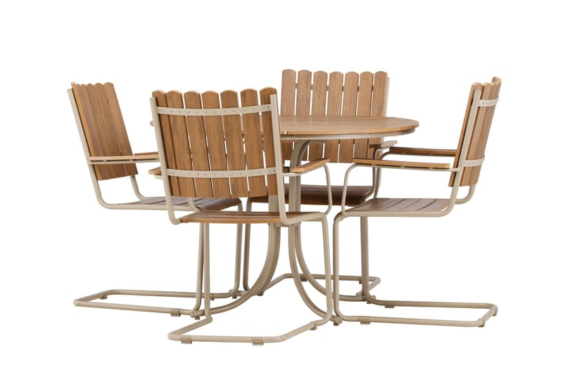 Holmsund Matgrupp Utomhus 4-sits - Beige - Utemöbler - Utegrupp - Matgrupper utomhus