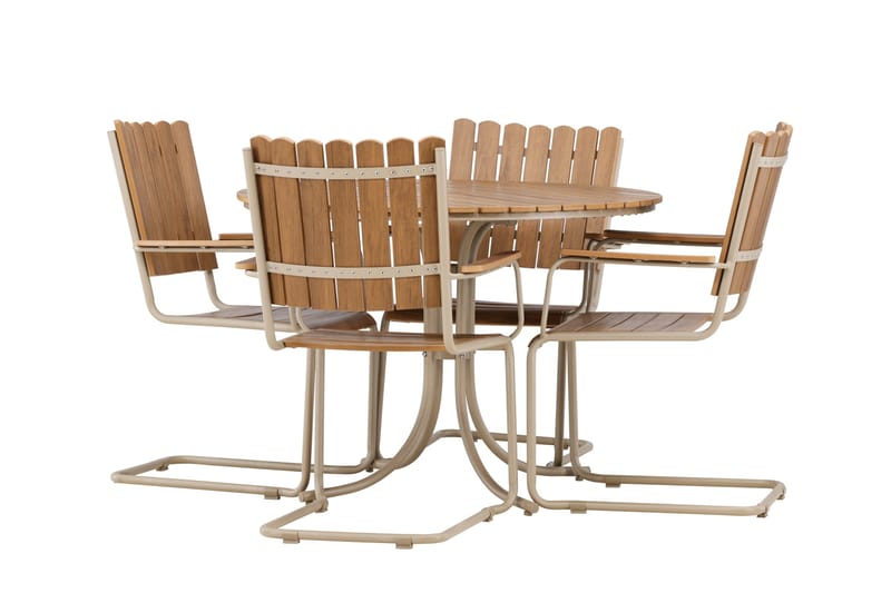Holmsund Matgrupp Utomhus 4-sits - Beige - Utemöbler - Utegrupp - Matgrupper utomhus