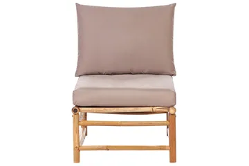 Hörnsoffa Cerreto med fåtölj Beige/ljust trä - Beige/ljust trä - Utemöbler - Utegrupp - Loungegrupp