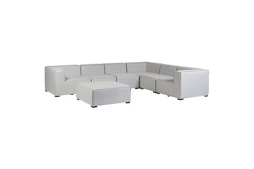 Hörnsoffa med fotpall Arezzo Grå/svart, Vänstervänd - Grå/svart, Vänstervänd - Utemöbler - Utegrupp - Loungegrupp