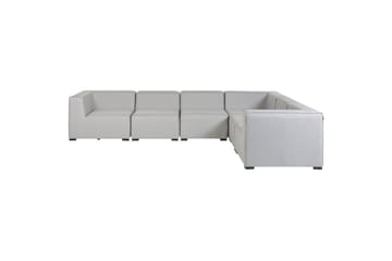 Hörnsoffa med fotpall Arezzo Grå/svart, Vänstervänd - Grå/svart, Vänstervänd - Utemöbler - Utegrupp - Loungegrupp