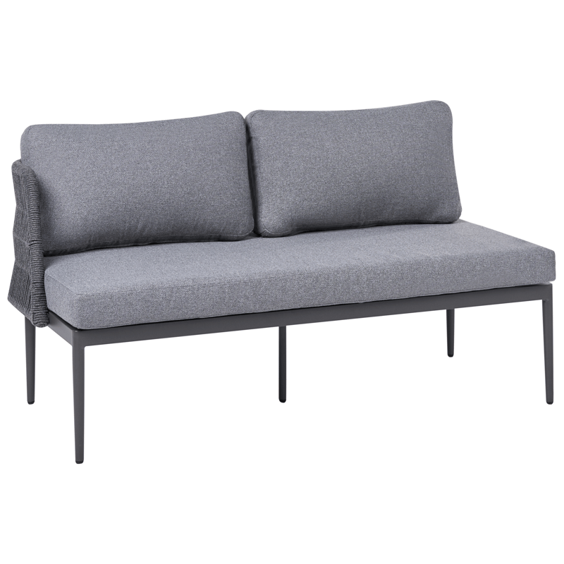 Hörnsoffa utomhus med Bord 3-Sits Leffe Vänstervänd - Grå - Utemöbler - Utegrupp - Loungegrupp