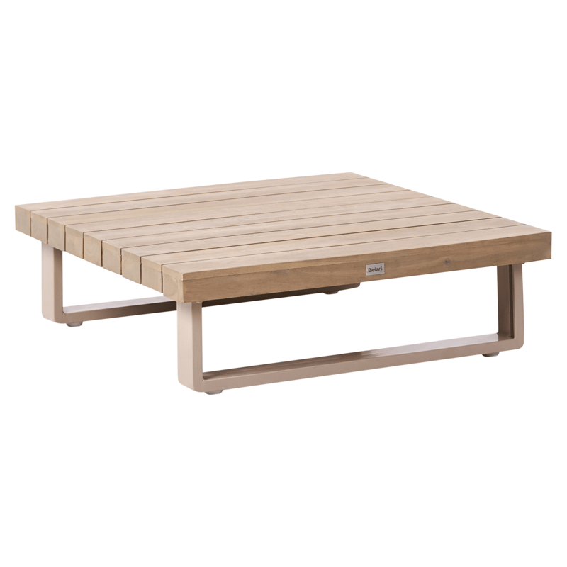 Hörnsoffa utomhus med Bord 5-Sits Mykonos Högervänd Akaciaträ - Beige/Brun - Utemöbler - Utegrupp - Loungegrupp