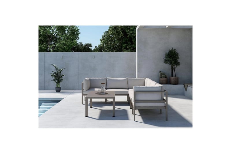 Hörnsoffset 3+3 Copacabana - Brun - Utemöbler - Utegrupp - Loungegrupp