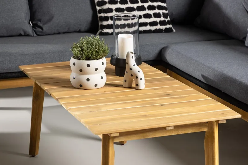 Hörnsoffset 4-sits Chania Utomhus - Svart - Utemöbler - Utegrupp - Loungegrupp