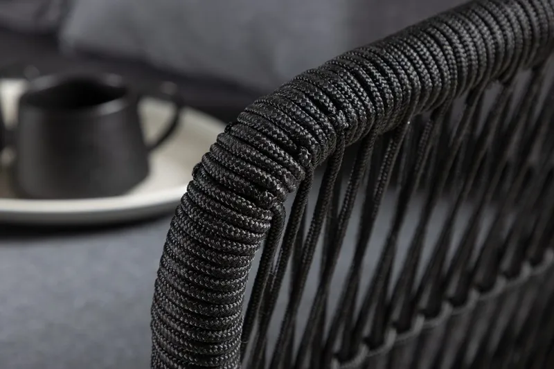 Hörnsoffset 4-sits Chania Utomhus - Svart - Utemöbler - Utegrupp - Loungegrupp