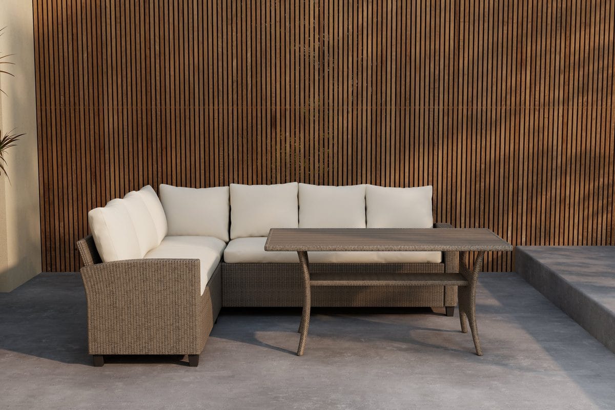 hörnsoffset 6-sits brentwood utomhus - beige