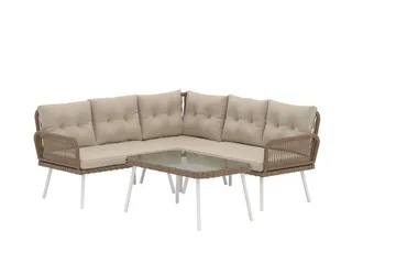 Hörnsoffset Ibiza Utomhus - Beige - Utemöbler - Utegrupp - Loungegrupp