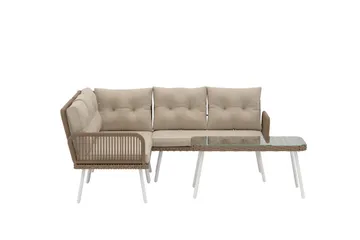 Hörnsoffset Ibiza Utomhus - Beige - Utemöbler - Utegrupp - Loungegrupp