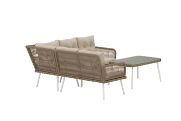 Hörnsoffset Ibiza Utomhus - Beige - Utemöbler - Utegrupp - Loungegrupp