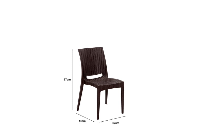 Hysen Matgrupp Utomhus 4-sits Mörkbrun - Utemöbler - Utegrupp - Matgrupper utomhus