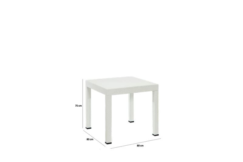 Hysen Matgrupp Utomhus 4-sits Vit - Utemöbler - Utegrupp - Matgrupper utomhus