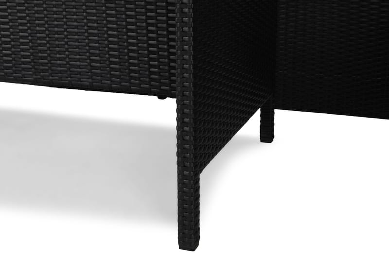 James Light Soffgrupp och Loungegrupp Utomhus  5-sits i konstrotting för Trädgård och Uteplats - Svart / Svarta dynor - Utemöbler - Utegrupp - Loungegrupp