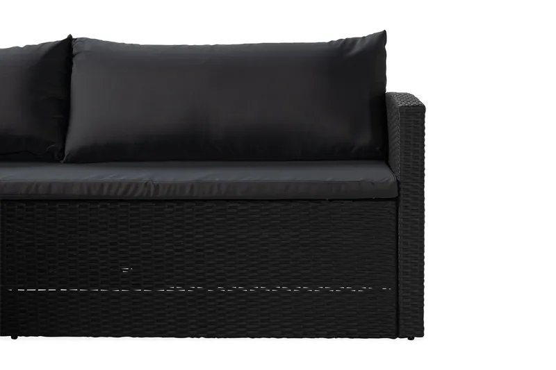 James Light Soffgrupp Utomhus  5-sits - Svart - Utemöbler - Utegrupp - Loungegrupp