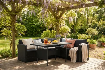 James Light Soffgrupp Utomhus  5-sits - Svart - Utemöbler - Utegrupp - Loungegrupp