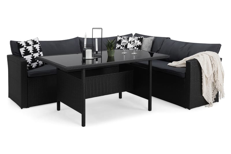 James Light Soffgrupp Utomhus  5-sits - Svart - Utemöbler - Utegrupp - Loungegrupp