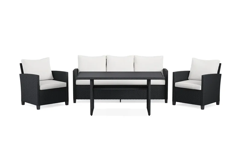 James Light Soffgrupp utomhus i konstrotting, Svart